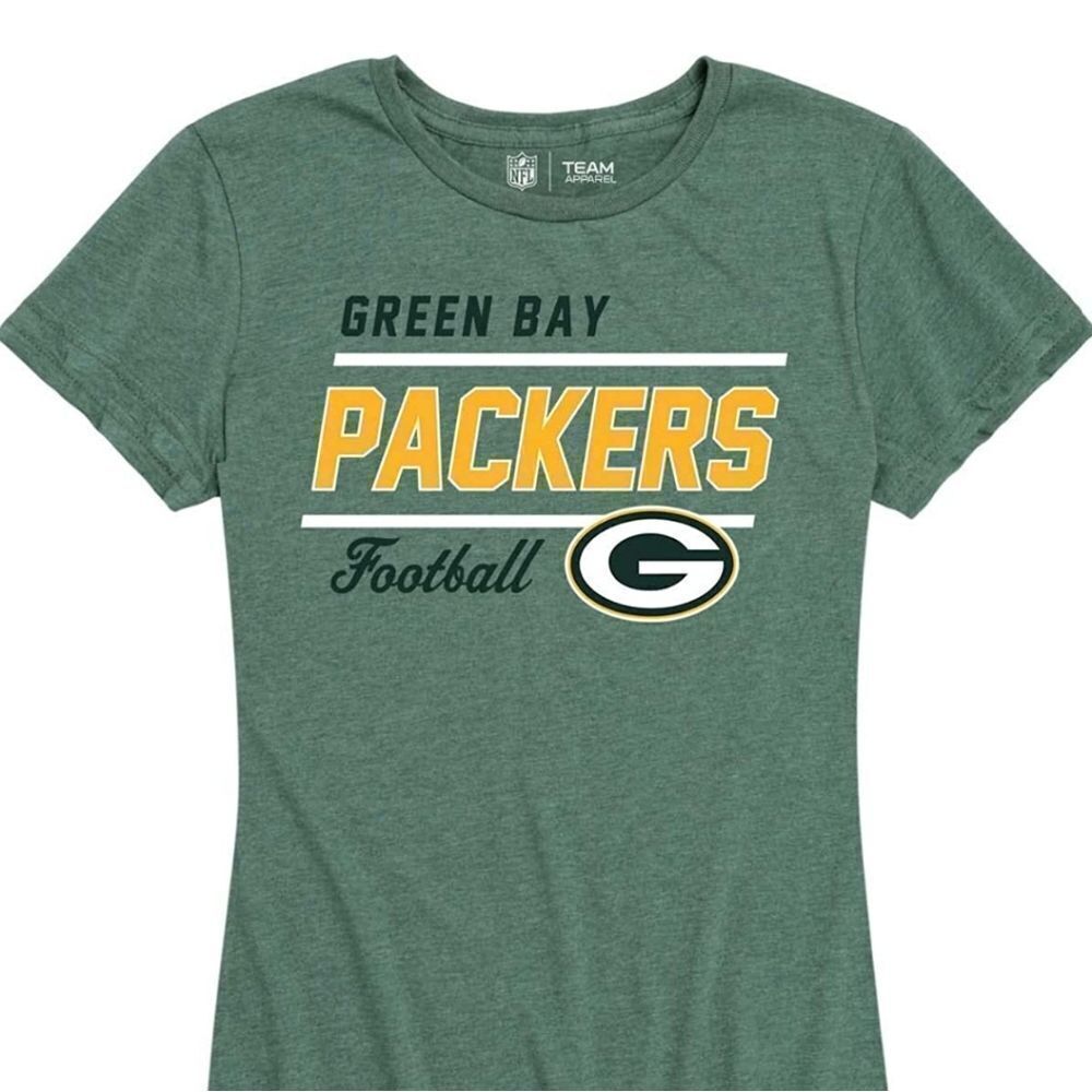 NFL Womens Relaxed Fit Tshirt, Tagless Rib Neck Contour Fit Short Sleeve S Green